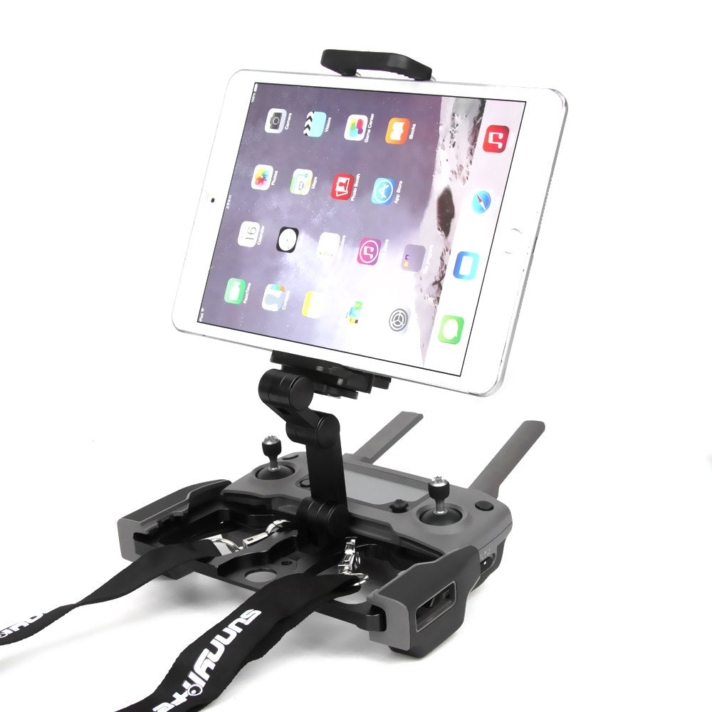 Soporte de aluminio para control remoto DJI Mavic 2 Pro Air Spark con correa de montaje para iPhone, iPad, tableta y Samsung