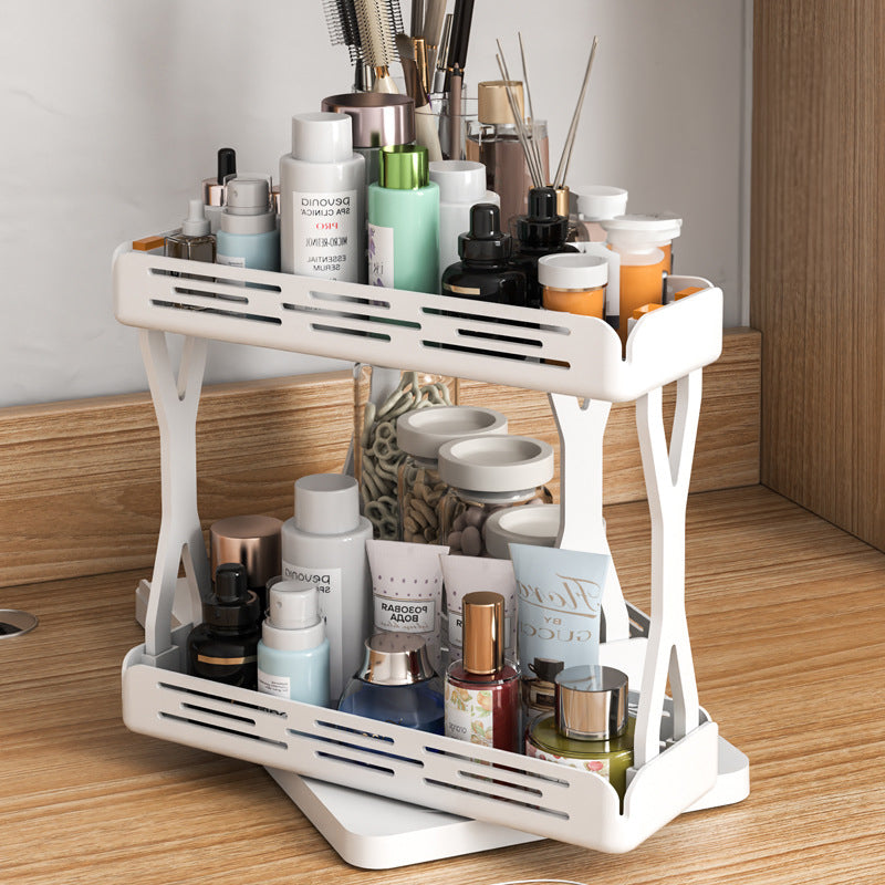 Pull out Rotating Spice Rack Organizer for Cabinet Rotate Makeup Organizer Slide Bottle Box Holder Plastic Seasoning Spice Rack - V.I.P Digital Presence