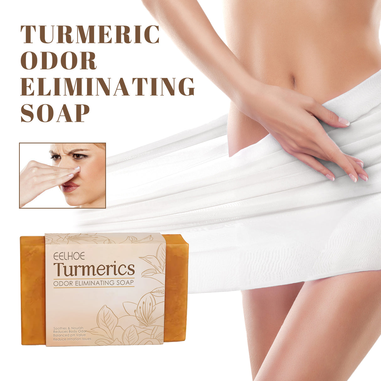 Turmeric Cleansing Soap Moisturizes Skin Women's Body Gently Cleans Odors Moisturizing Brightening Cleansing Soap - V.I.P Digital Presence