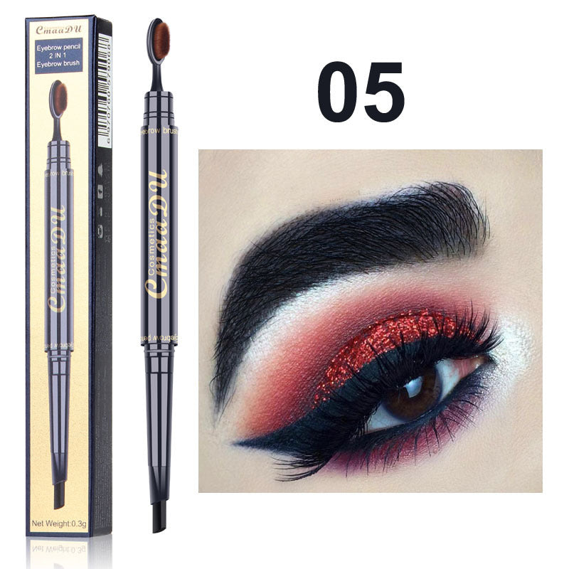 CmaaDu Toothbrush head eyebrow pencil pigment multi functional waterproof double ended eyebrow - V.I.P Digital Presence