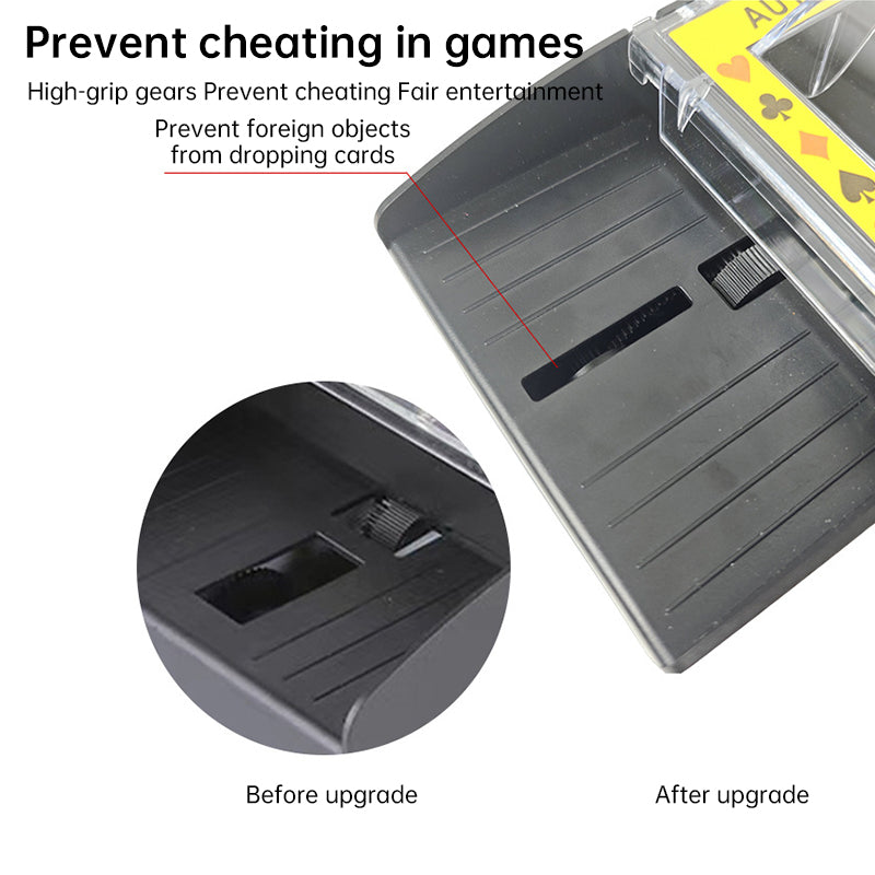 3 - sec Silent ABS Card Shuffler for Games , silent, made of ABS. For poker, board and family games. - V.I.P Digital Presence