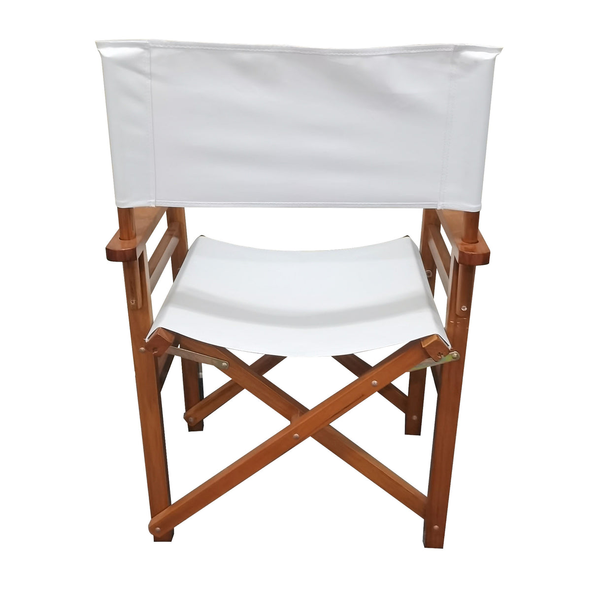 Folding Chair Wooden Director Chair Canvas Folding Chair Folding Chair 2pcs/set populus + Canvas (Color : White) - V.I.P Digital Presence