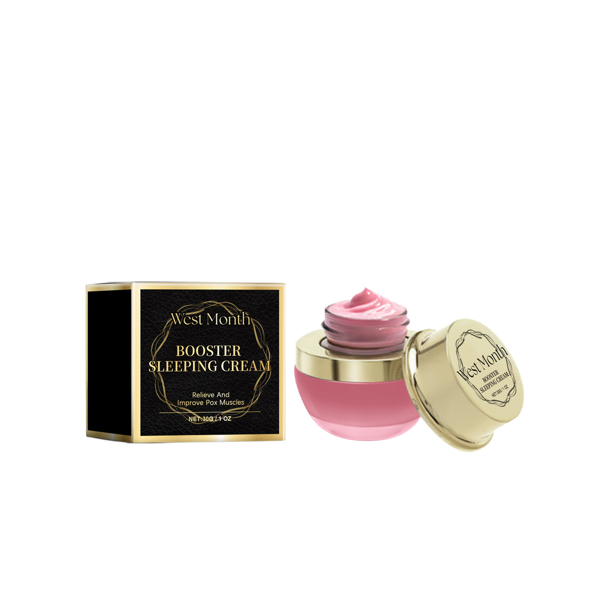 Booster Sleeping Cream, Whitening And Brightening Facial Skin Deep Hydrating Sleep Mask