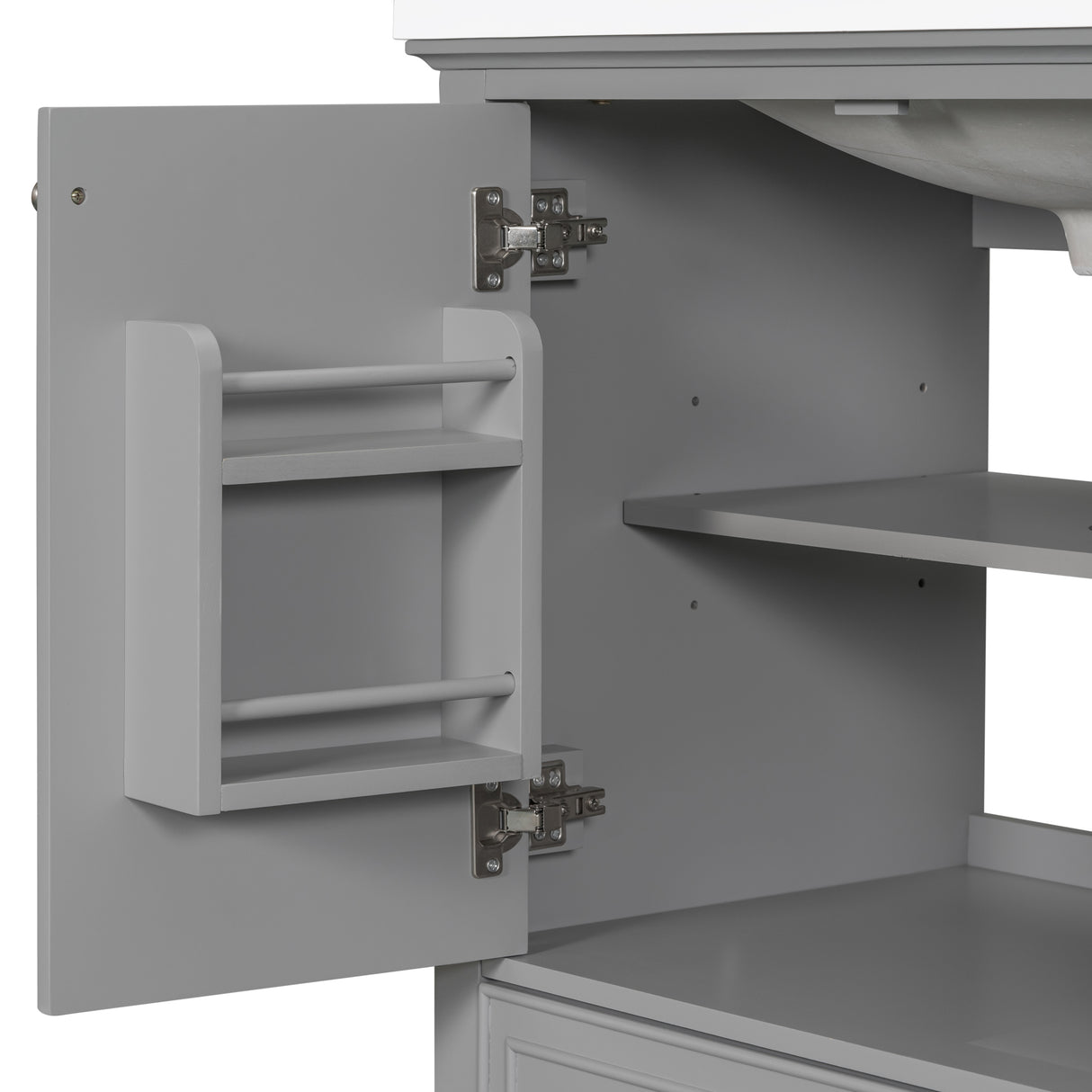 30 inch bathroom vanity no sink base only gray - V.I.P Digital Presence