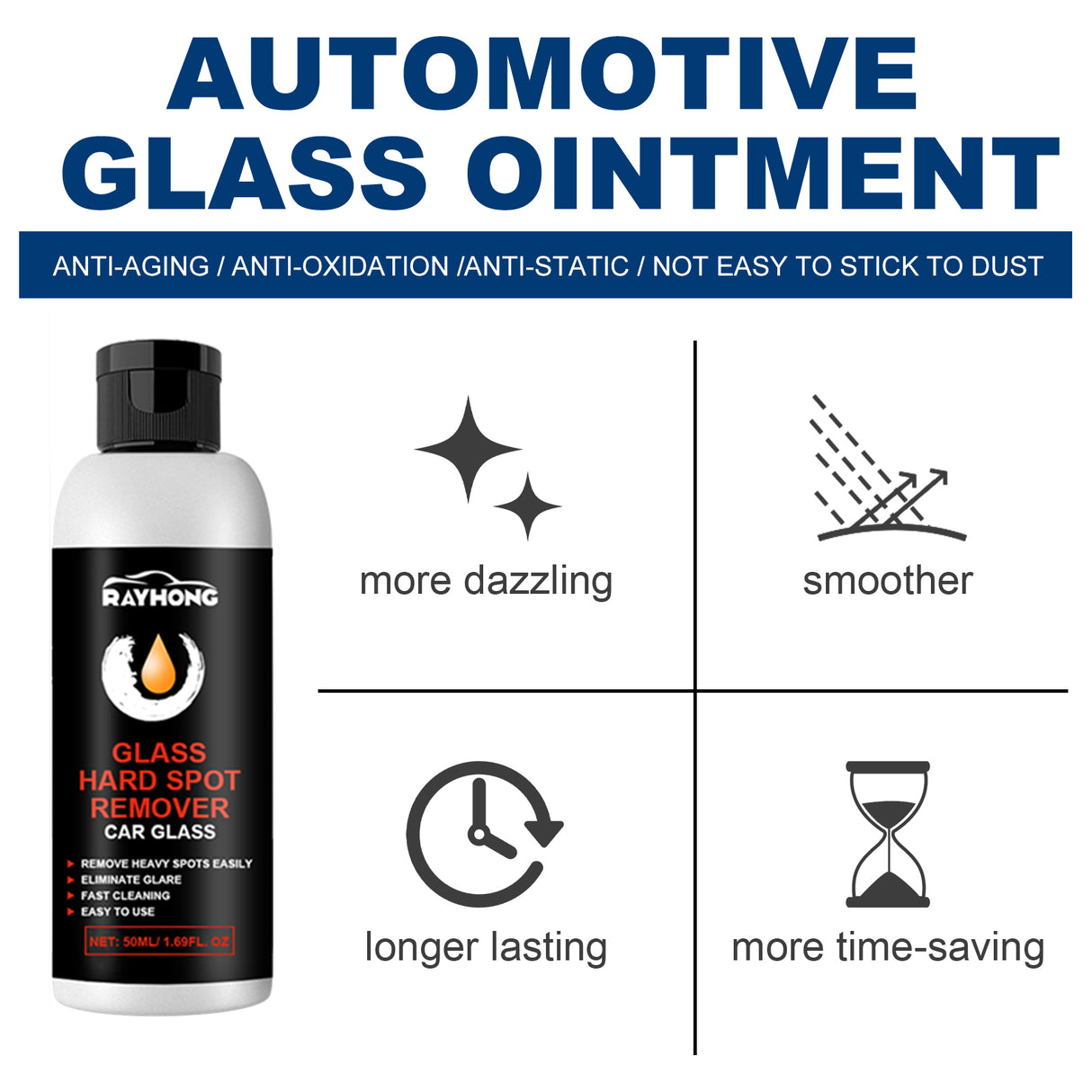 Glass Hard Spot Remover Car Glass, Glass Cleaning Decontamination Scratch Repair Polishing Cream - V.I.P Digital Presence