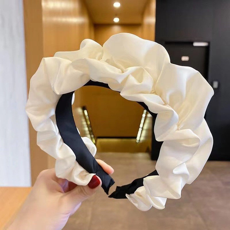 Women's wide brimmed hair accessories with high cranial crest and large intestine folds and hair bands - V.I.P Digital Presence