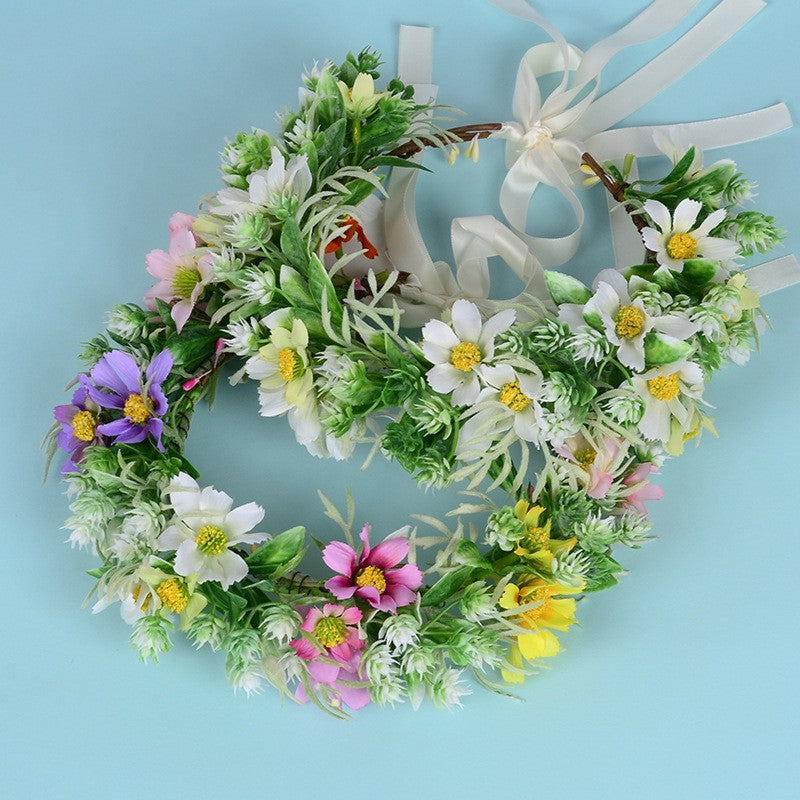 Hawaiian Seaside Tourist Holiday Wreath Headwear EuAmerican Fairy Girl Headwear Wreath - V.I.P Digital Presence