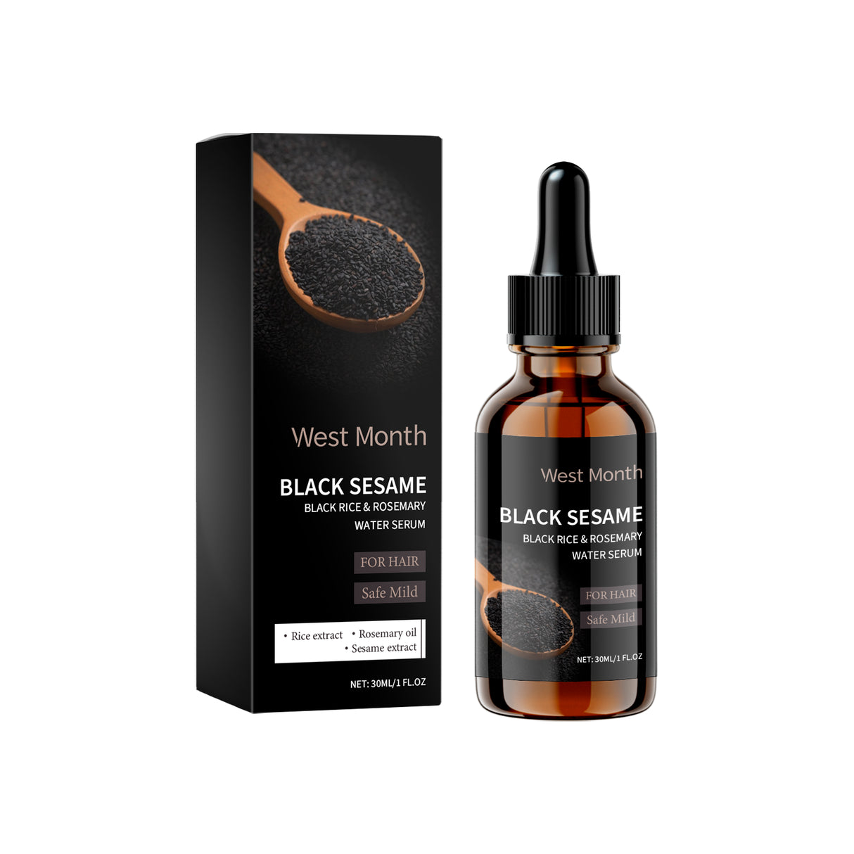 Black Sesame Hair Care Essence Nourishes Hair, Improves Dry Hair And Split Ends - V.I.P Digital Presence