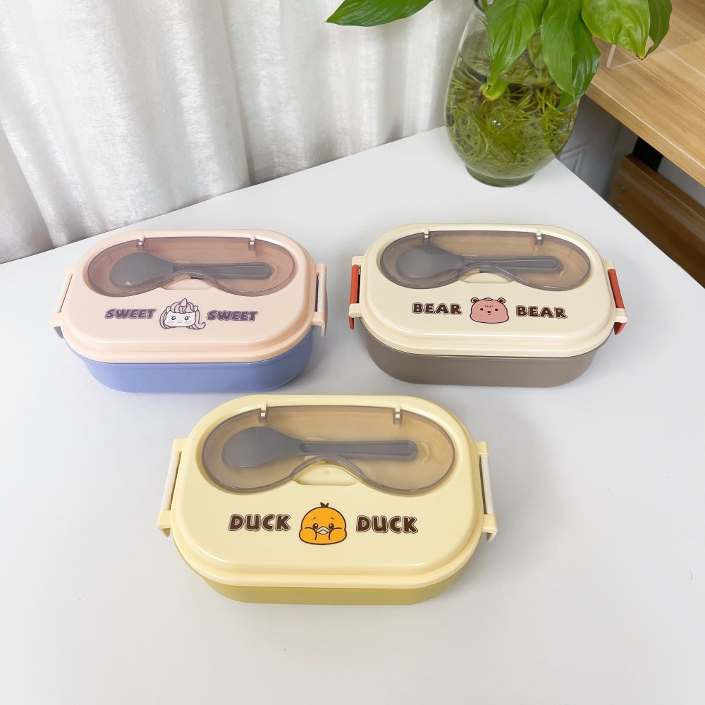 Cartoon cute stainless steel compartment lunch box lunch box fresh-keeping box - V.I.P Digital Presence