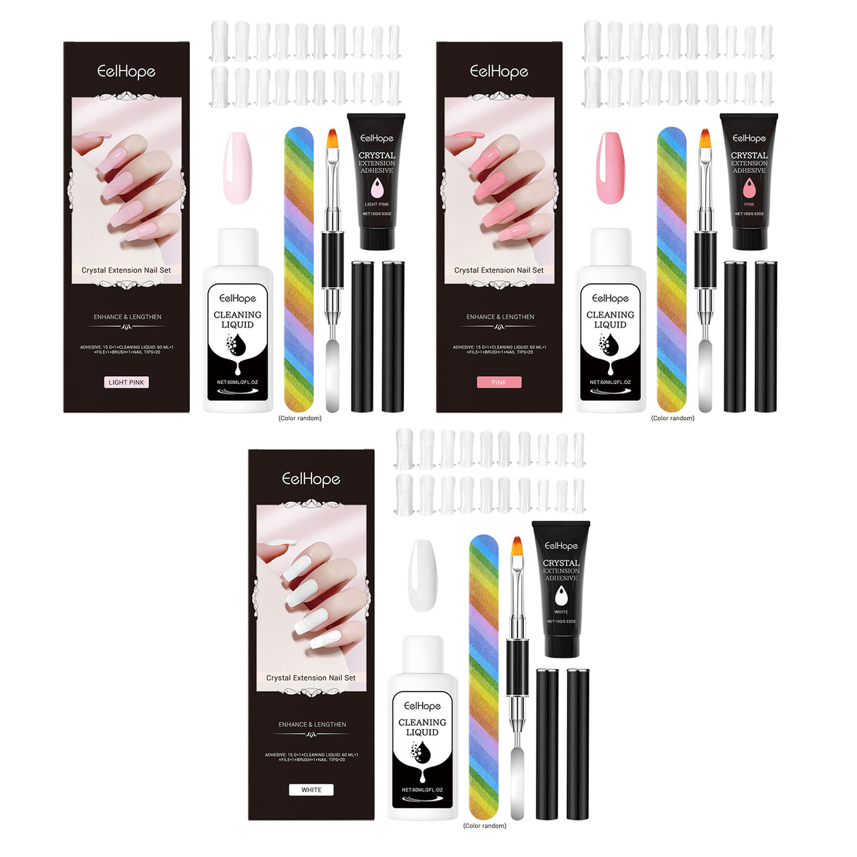 Crystal Extension Nail Set Nail Glue Simple Style Natural Three-Dimensional Modeling Nail Tool Set