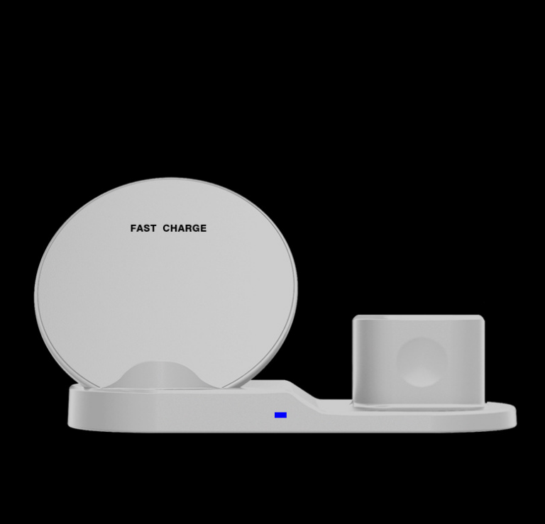 Estación de carga inalámbrica Qi 3 en 1 de 10 W, carga rápida para Apple Watch 1, 2, 3 y 4, iPhone XR, XS Max, Samsung S9 y AirPods.