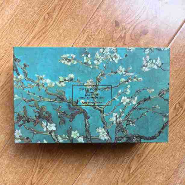 British Luxe Saucer and Spoon Afternoon Tea Cup with Van Gogh Oil Painting Design, Bone China Coffee Cup, Creative Souvenir Ceramic Mug - V.I.P Digital Presence