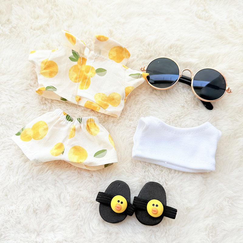 Only clothes/Labubu clothes pendant Labubu sitting party clothes beach glasses set - V.I.P Digital Presence