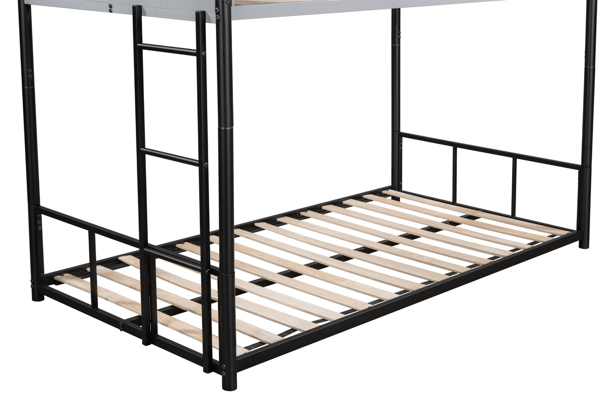 Metal twin bed with ventilation panel for noise reduction/safety guardrail/flexible space support/triple bed/CPC Certified - V.I.P Digital Presence