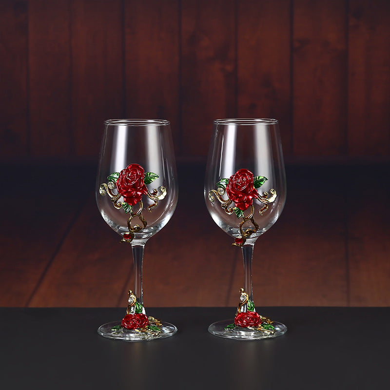 Household enamel crystal glass red wine glass goblet decanter - V.I.P Digital Presence