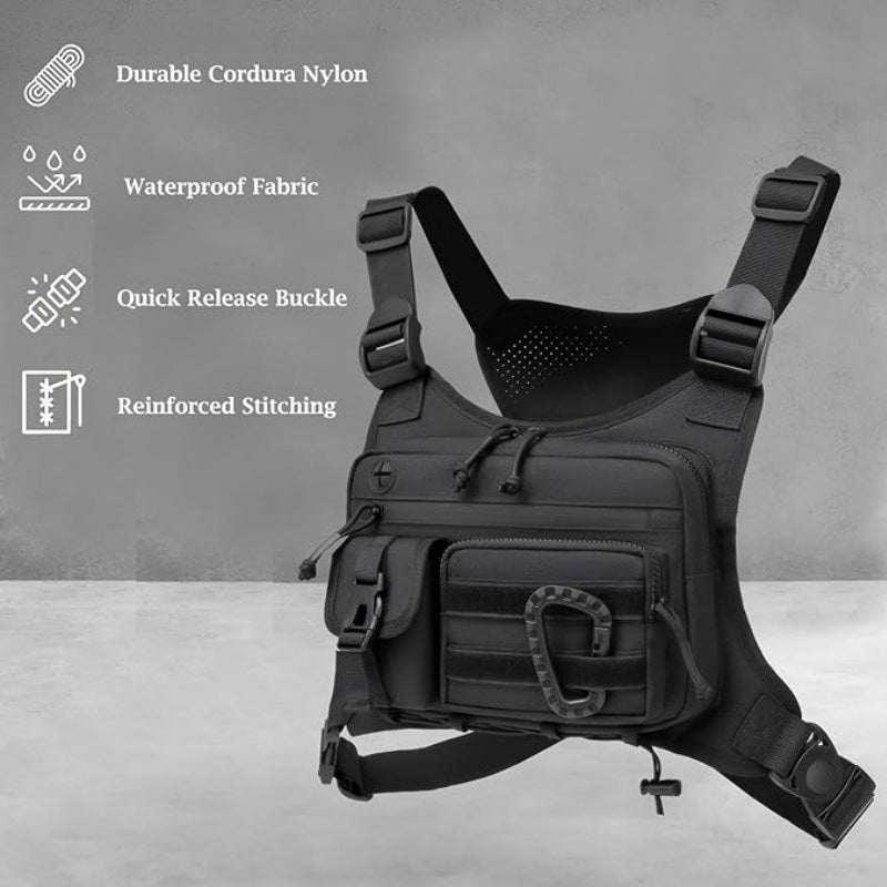 Men's Tactical Chest Bag - EDC Waterproof Anti-Theft Vest for Outdoor Cycling & Running - V.I.P Digital Presence