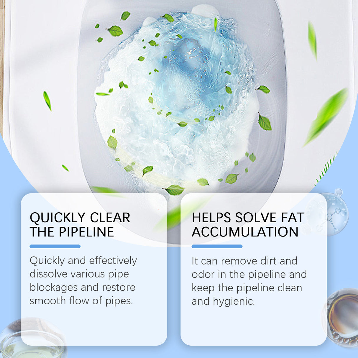 Pipe Dredging Powder, Toilet Pipe Toilet Floor Drain Kitchen Drain Clogged Dredging Powder - V.I.P Digital Presence