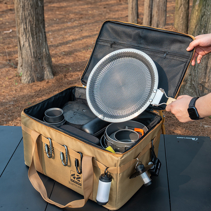 Outdoor storage bag, large - capacity foldable storage box, camping gear for picnic, portable, water - resistant - V.I.P Digital Presence