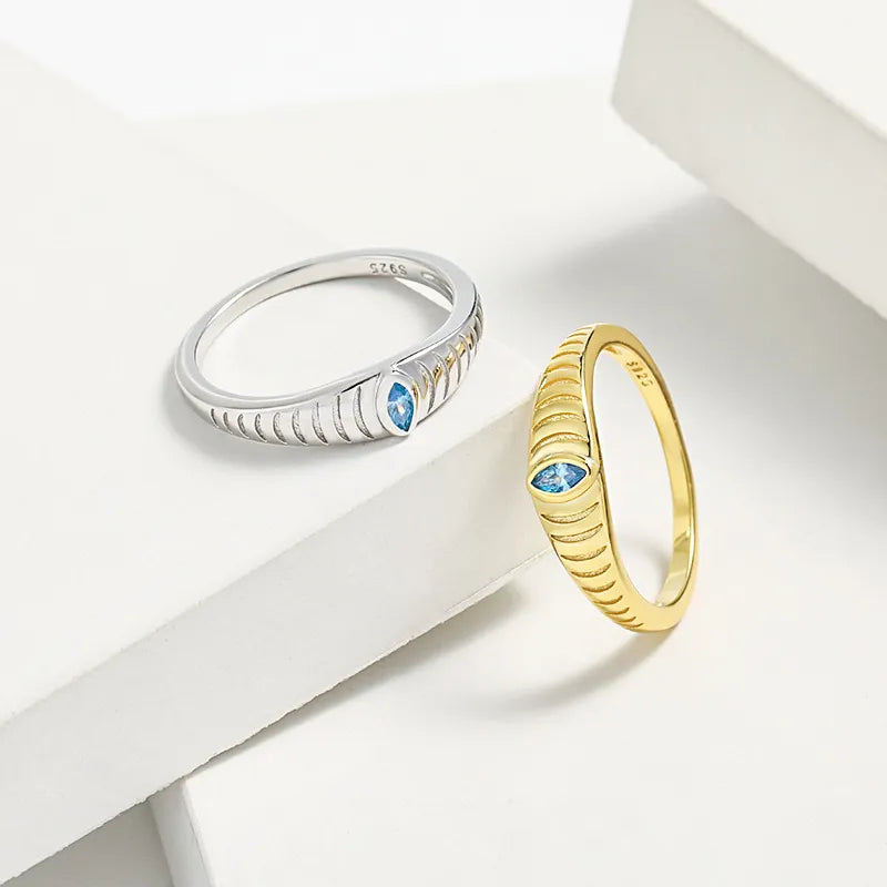 925 Sterling Silver Inlaid Zircon Ring - V.I.P Digital Presence