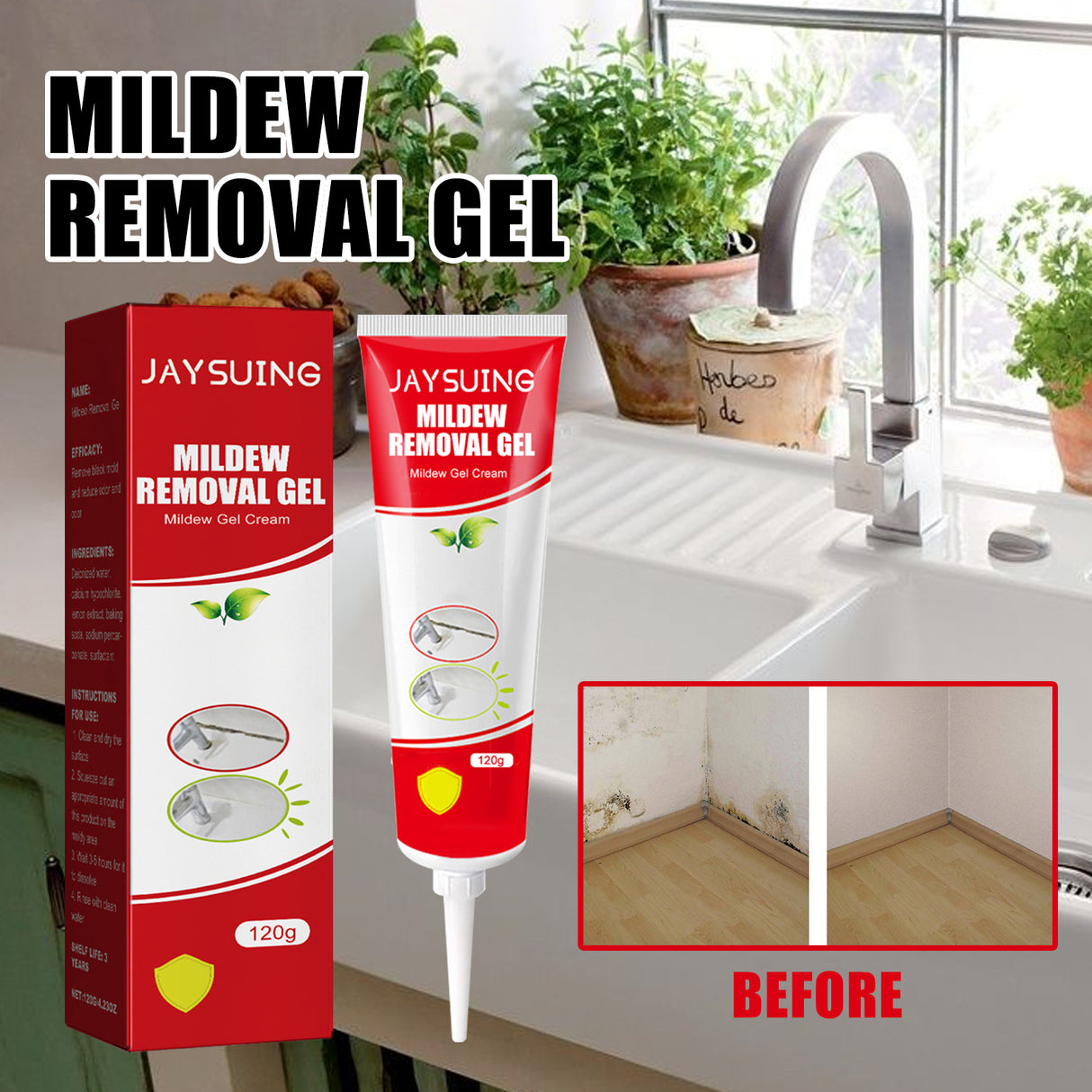 Mildew Remover, Bathroom Kitchen Ceiling Wall Cleaning Stains Anti-mildew Cleaner - V.I.P Digital Presence