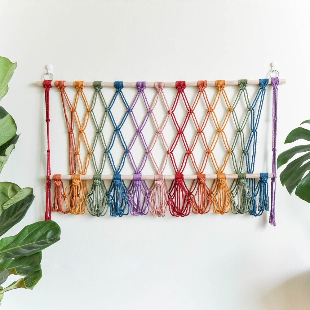 Creative wall decoration cotton rope woven mesh bag toy hammock storage tapestry - V.I.P Digital Presence