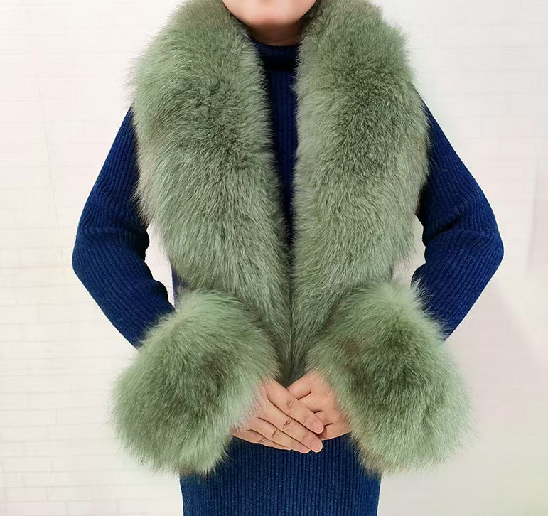 Real Fox Fur Horn Collar Fashion Fur Decorative Collar Jewelry - V.I.P Digital Presence