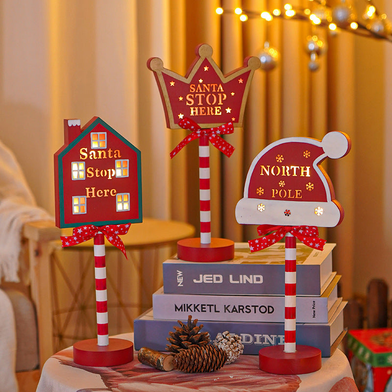 LED Christmas decorative lights, stop signs, Christmas hats, crown shaped lights, storefront ambient lights - V.I.P Digital Presence