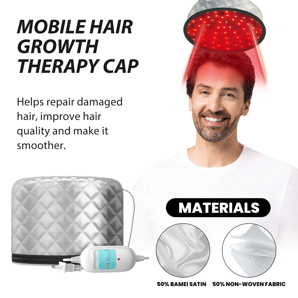 Moving Hair Growth Treatment, Repair Frizzy, Smooth And Dense Hair Scalp Care Heating Massage Cap - V.I.P Digital Presence