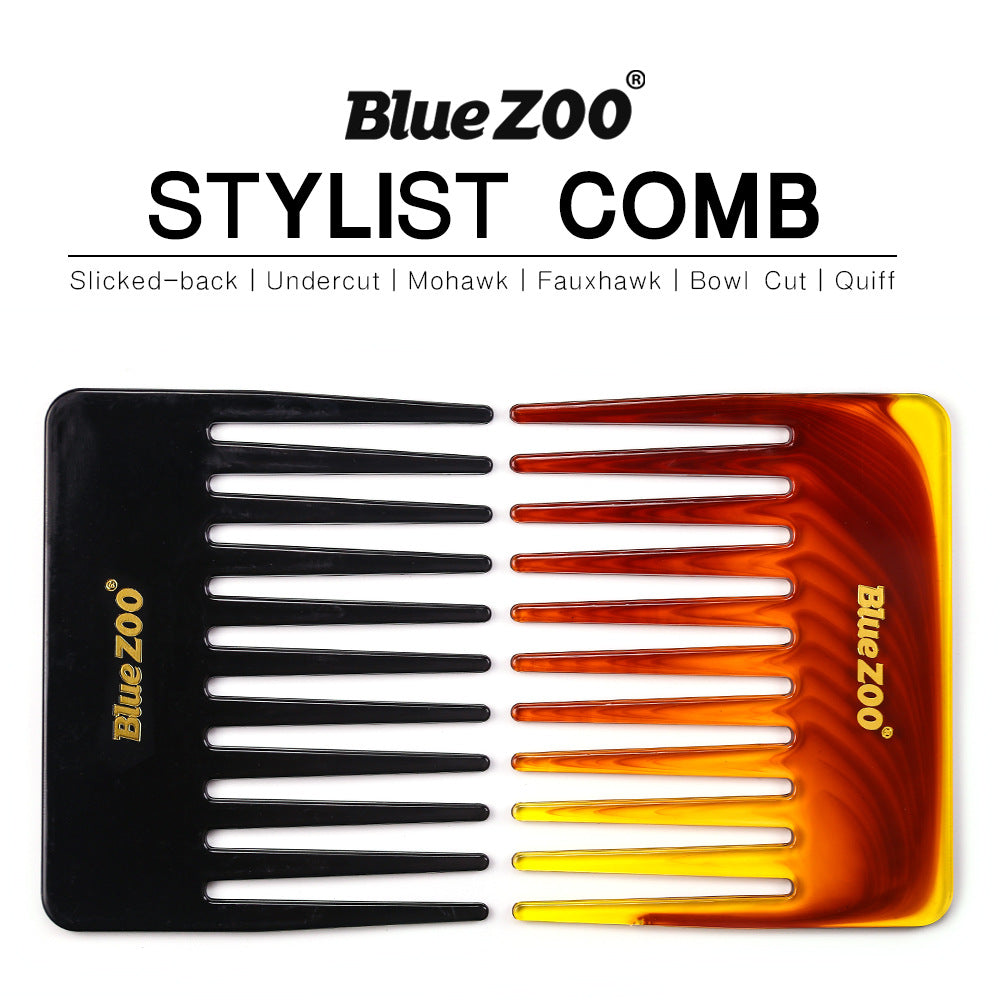 Single Side Short 2 Colors BlueZOO Big Back Shape Big Knife Comb Big Tooth Comb Large Insert Comb Shovel Oil Head Comb - V.I.P Digital Presence