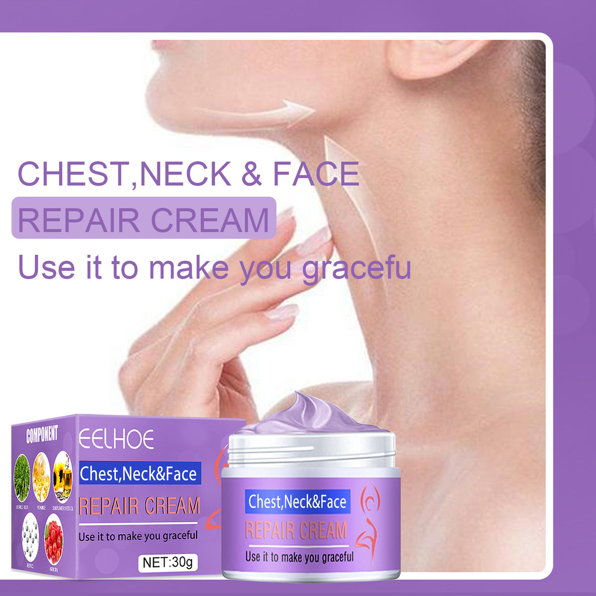 EELHOE Fade Neck Lines Lift Tighten Beautiful Neck Cream Firm And Brighten Skin Moisturizing Shape Swan Neck Skin Care Products - V.I.P Digital Presence