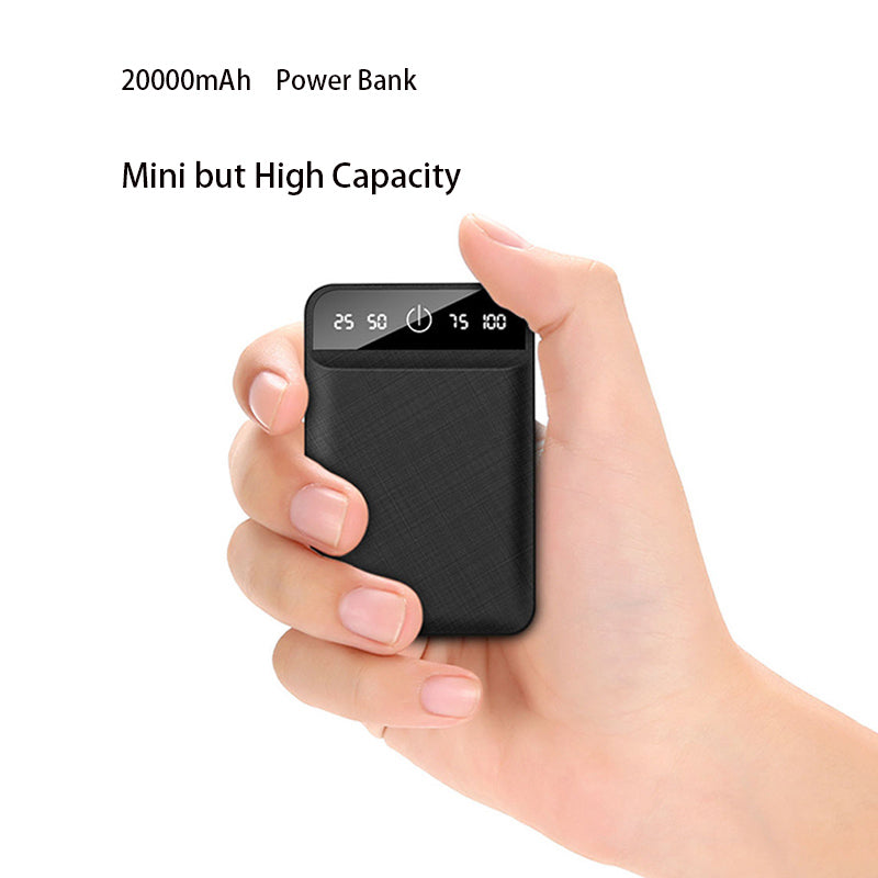 20000mAh Mini Charger Portable Two-way Fast Charging Power Bank Digital Display External Battery for iPhone Xiaomi Samsung - V.I.P Digital Presence