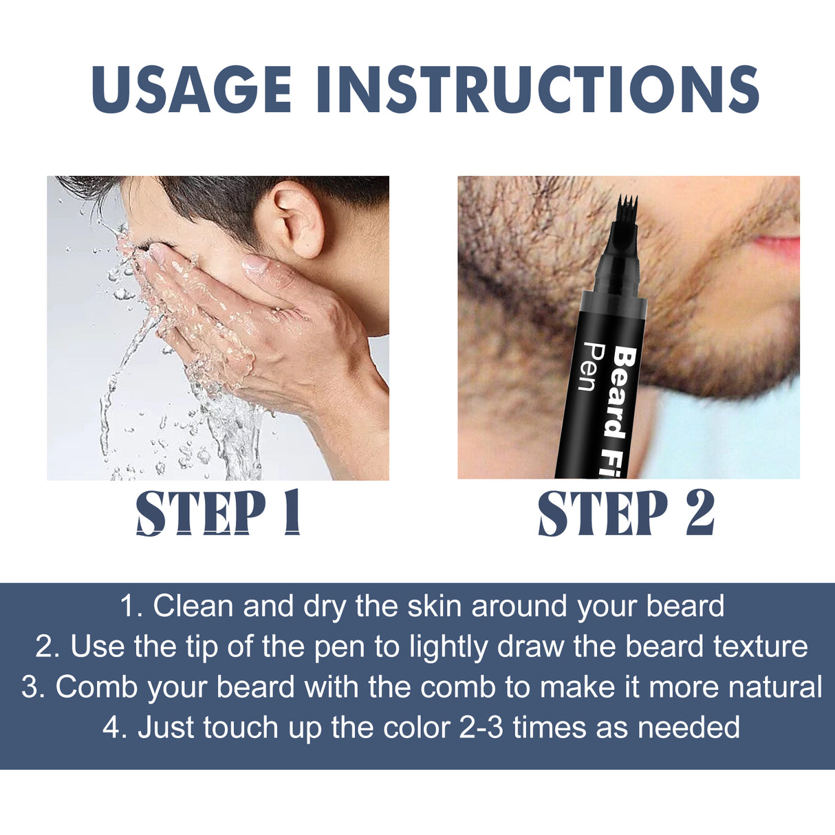Beard Filler Pen, Detachable And Easy-To-Use Filler Pens Make It Easy To Create A Bushy Beard Hairline - V.I.P Digital Presence
