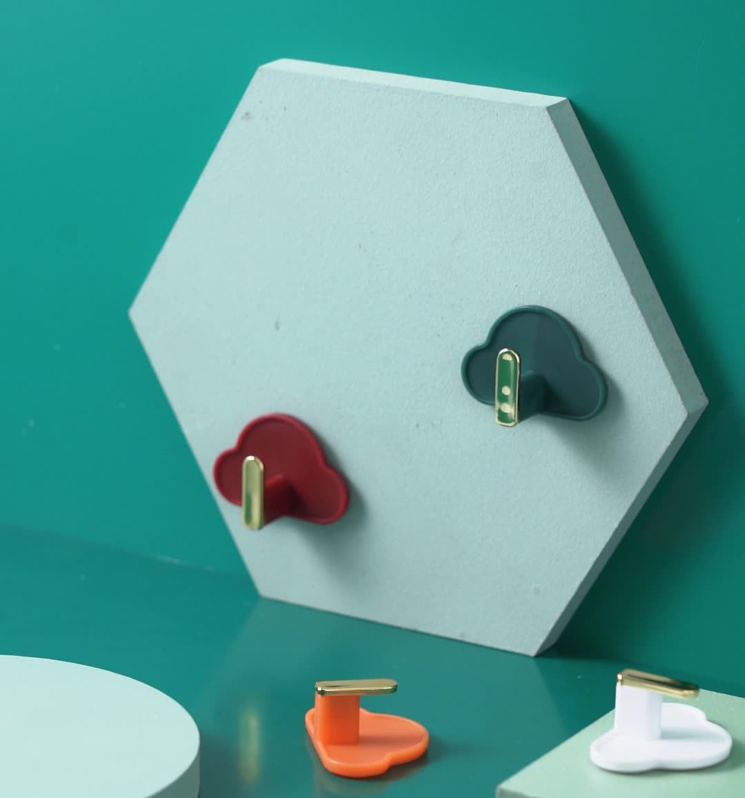 Light Luxury Paste Cloud Sticky Hook Strong Viscose Punch-Free Hook Wall Hanging Traceless Hook Key Hook 4pcs - V.I.P Digital Presence