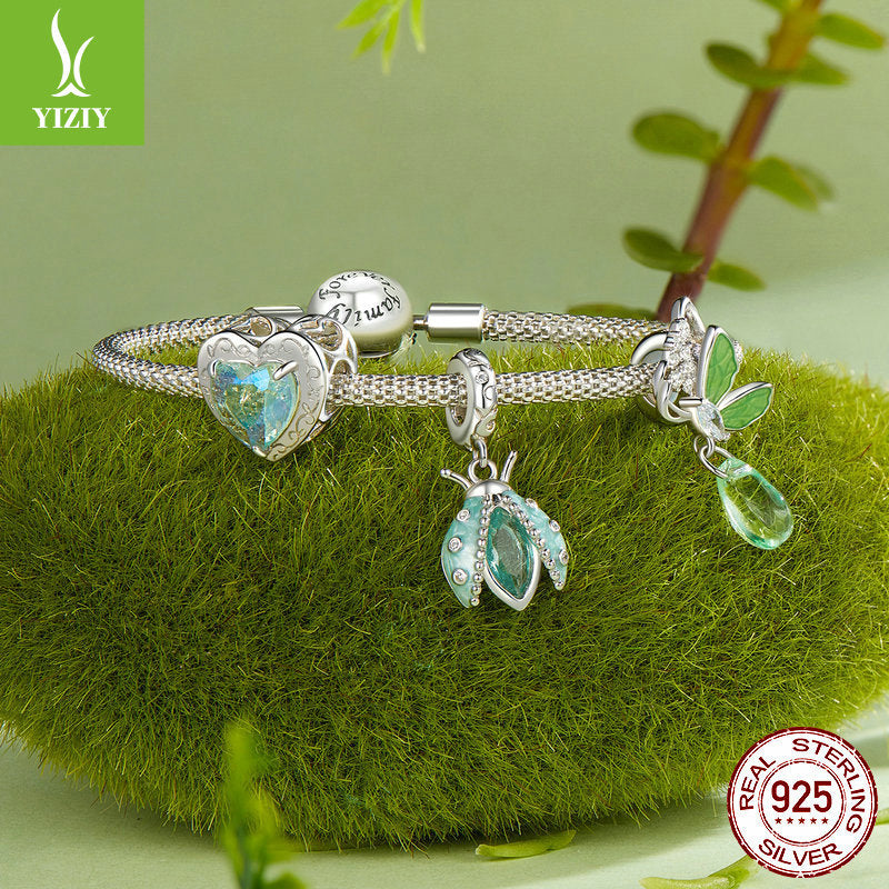 Silver Charm Original Forest Oasis Butterfly Ladybug DIY Bracelet Beads Spring Fresh s925 Pure Silver Beads - V.I.P Digital Presence