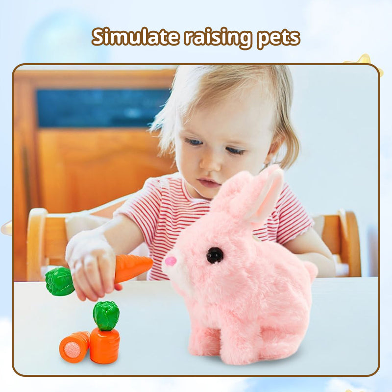 2025 Upgraded Interactive Bunny Toy. Hops, walks, talks, shakes ears. Plush Gift for Kids (Grey). - V.I.P Digital Presence