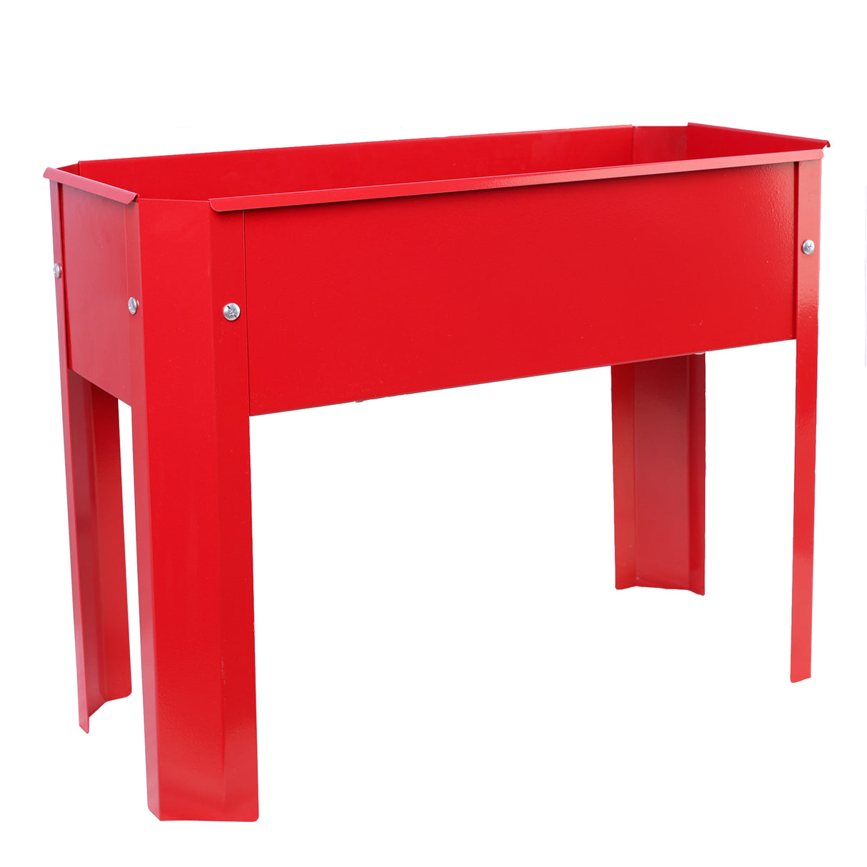 Elevated garden bed.metal elevated outdoor flowerpot box.suitable for backyard and terrace.large flowerpot. Red x 2 - V.I.P Digital Presence