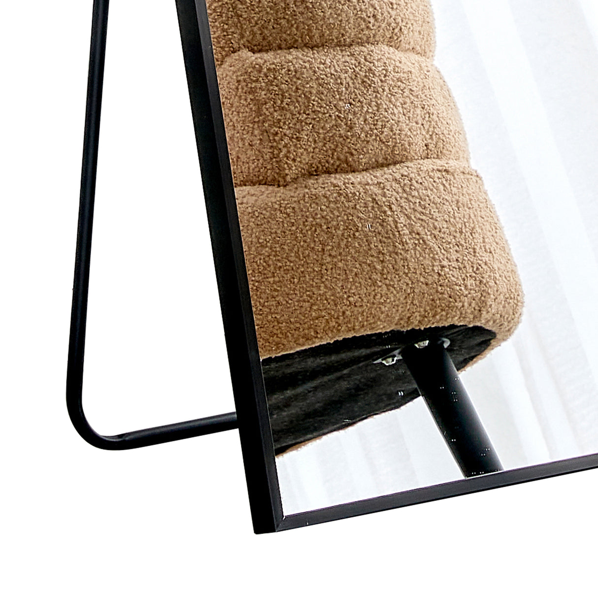 Aluminum alloy metal frame wall mounted full-length mirror black 65 * 23“ - V.I.P Digital Presence