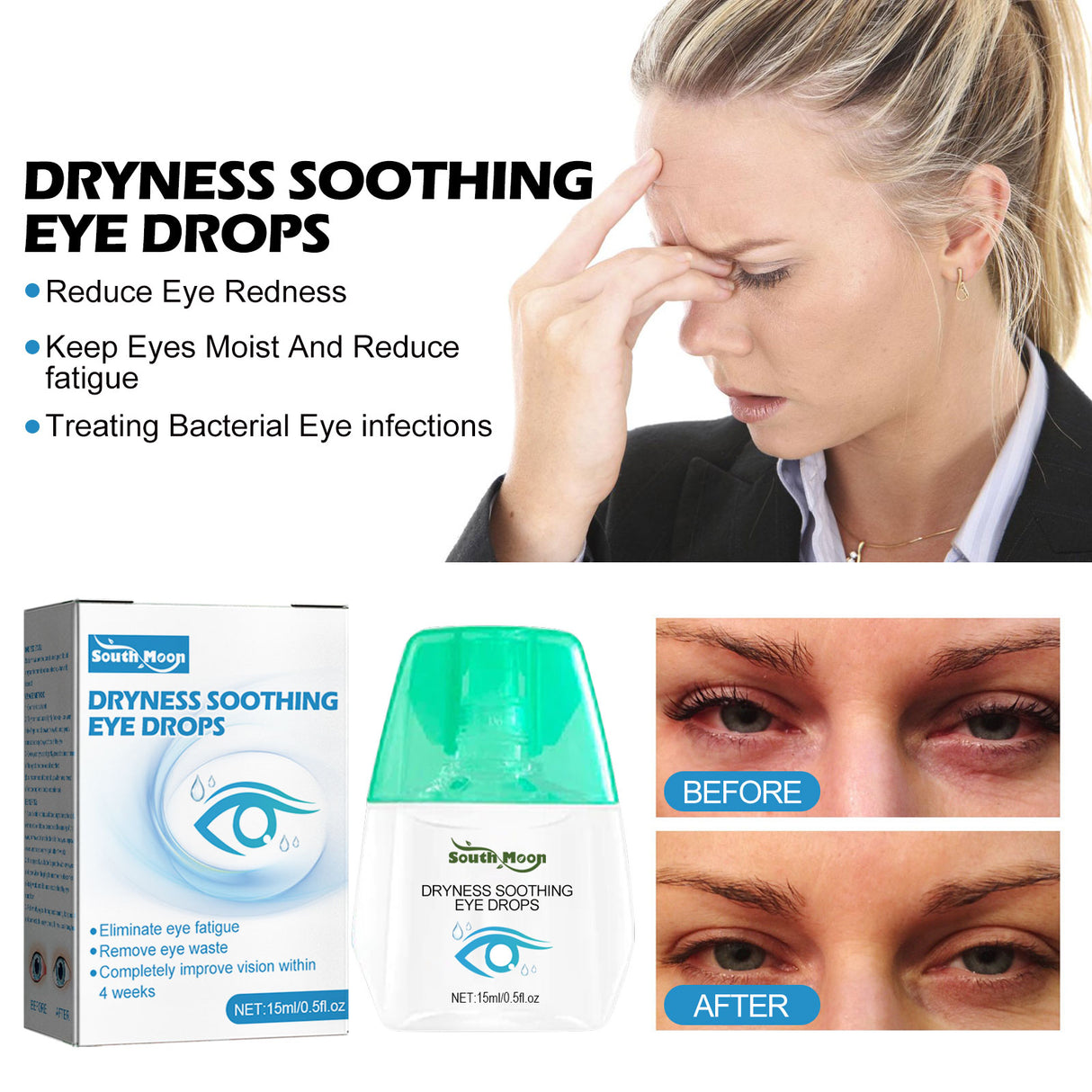 Eye Drops Dryness Soothing, Relieve Eye Fatigue, Dry Eyes, Red Eyes, Blurred Vision Eyes Care Lotion - V.I.P Digital Presence