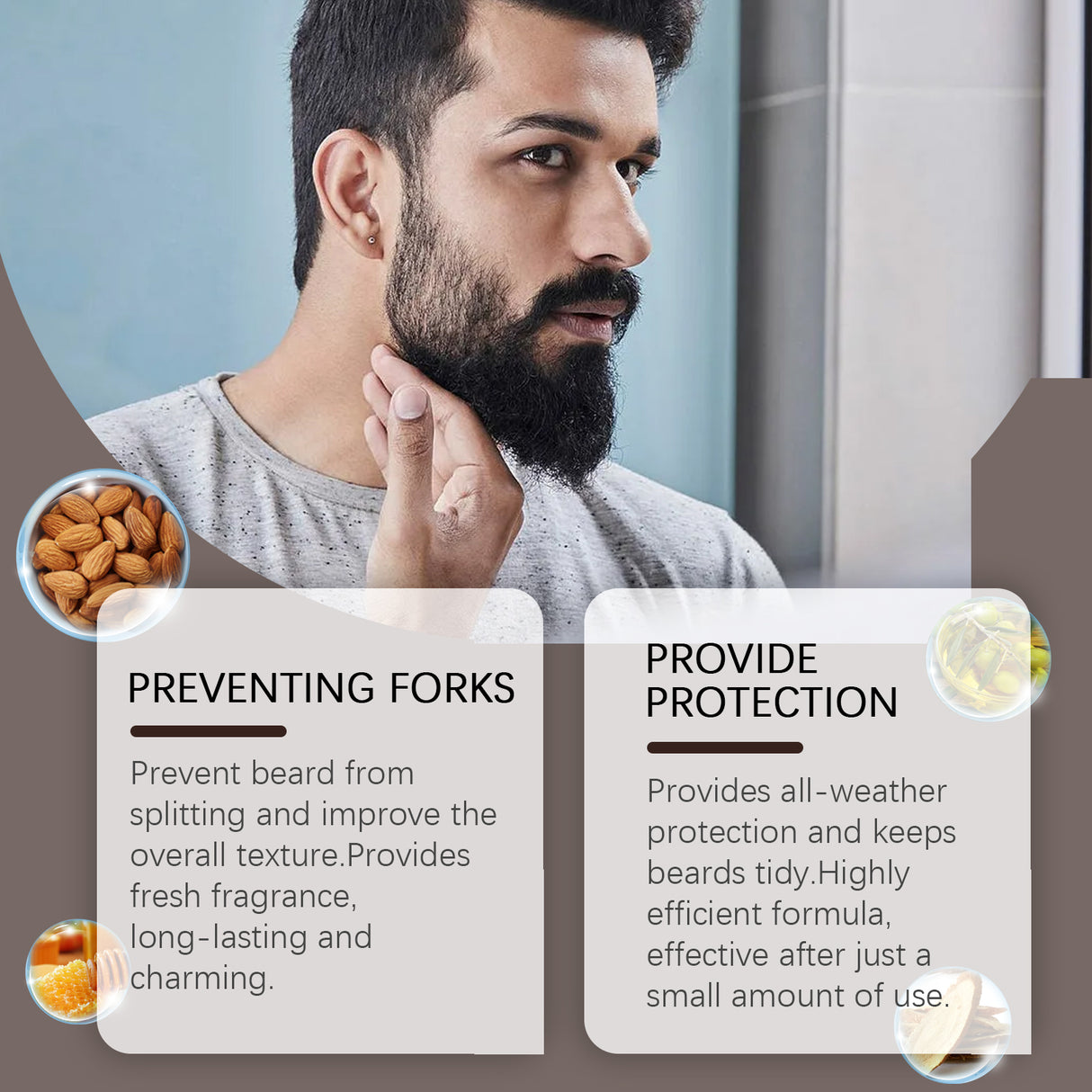 Men's Beard Oil Beard Hair Nourishing Nourishing Repair Frizz Supple Care Essential Oil - V.I.P Digital Presence