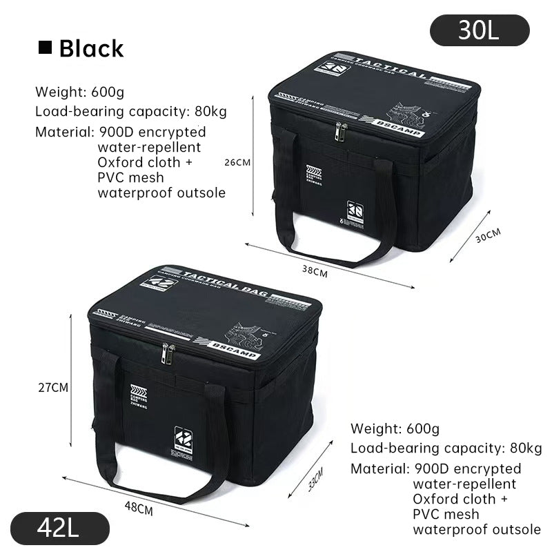 Outdoor storage bag, large - capacity foldable storage box, camping gear for picnic, portable, water - resistant - V.I.P Digital Presence