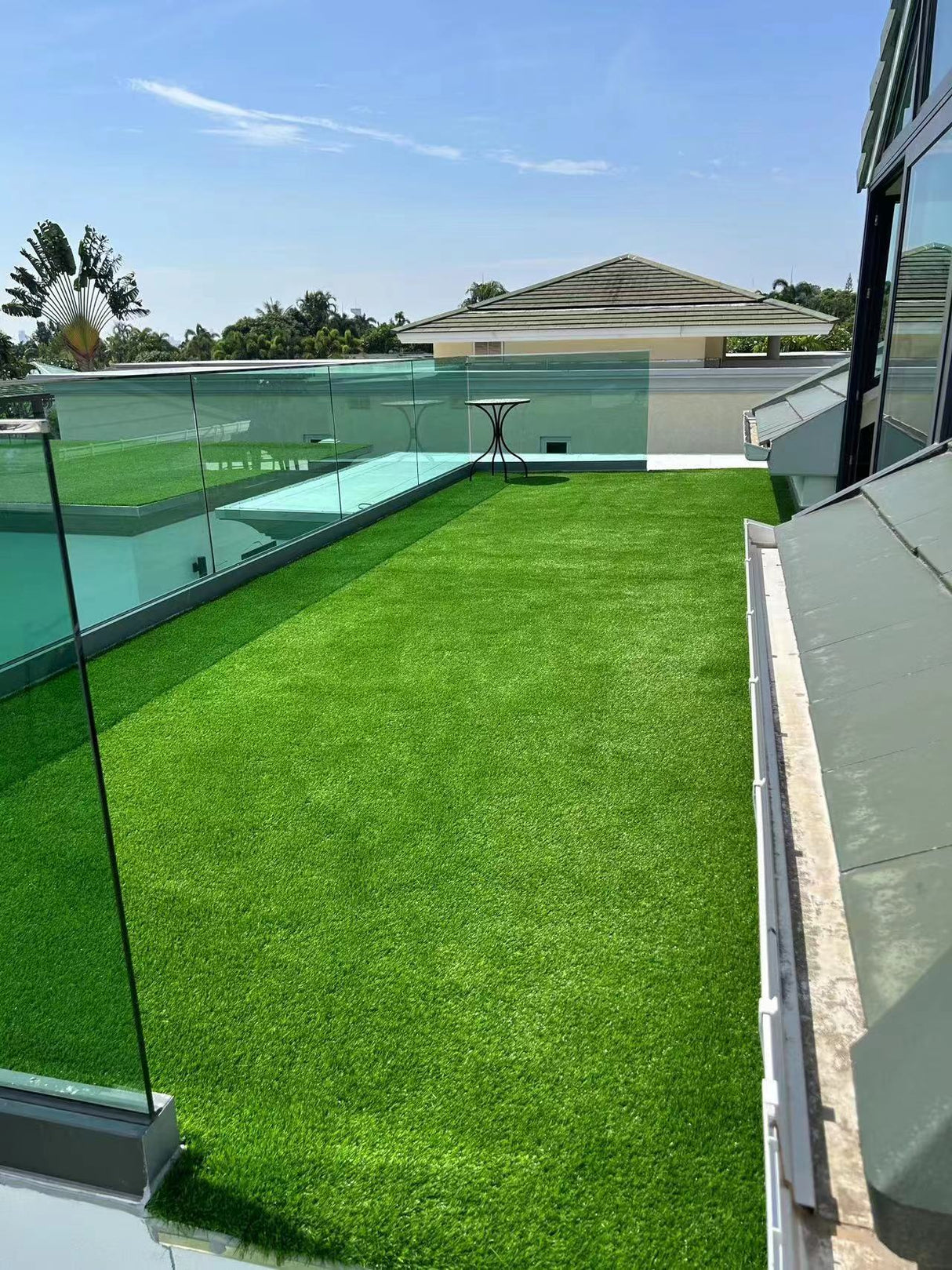 2FTX10FT Outdoor Artificial Grass Runway Blanket, Thick and Realistic Fake Grass Roll Decoration 1.38 "Pile Height - V.I.P Digital Presence