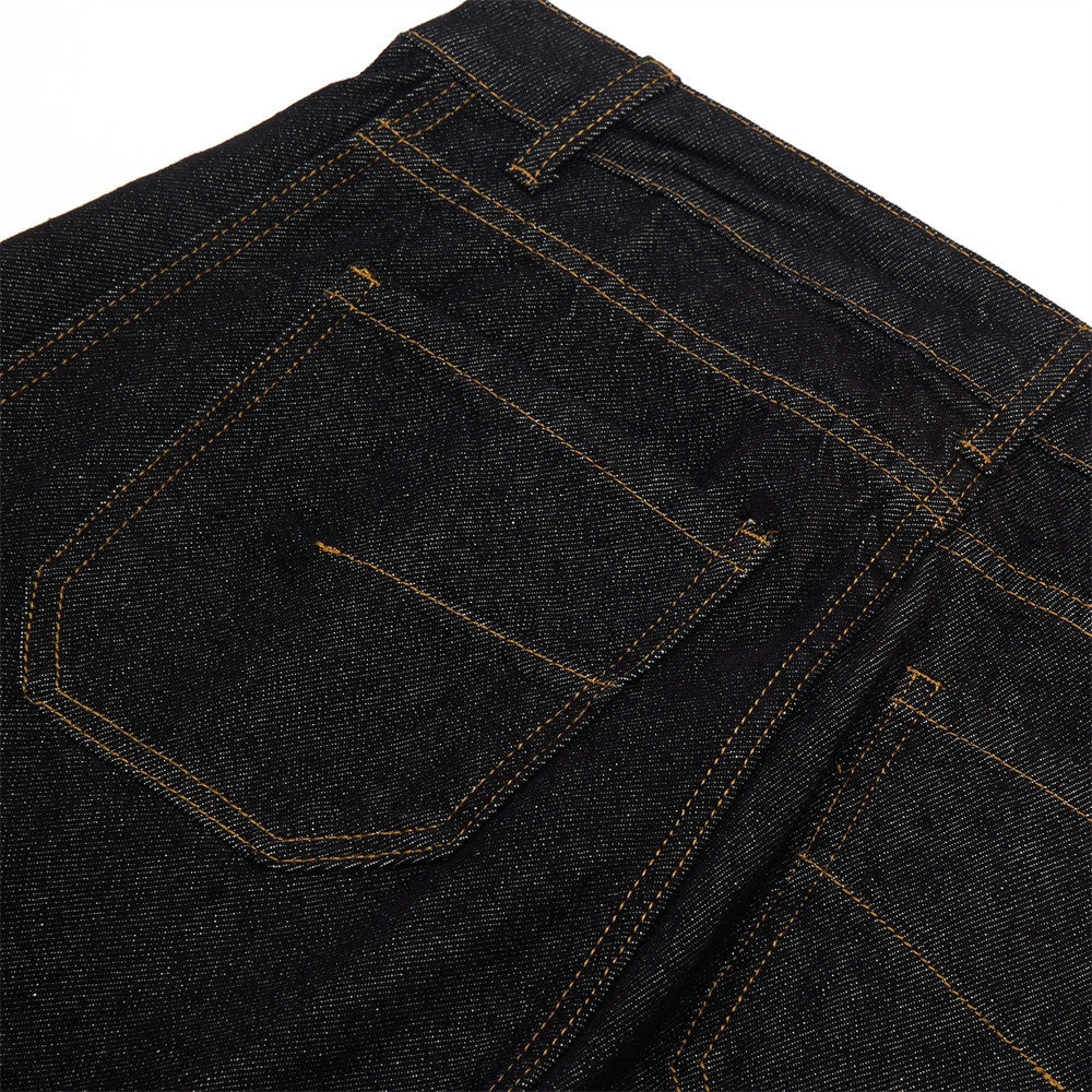 American High Street Design Denim Wide Leg Long Pants Men's Vibe Trendy Side Pleated Loose Casual Trousers - V.I.P Digital Presence