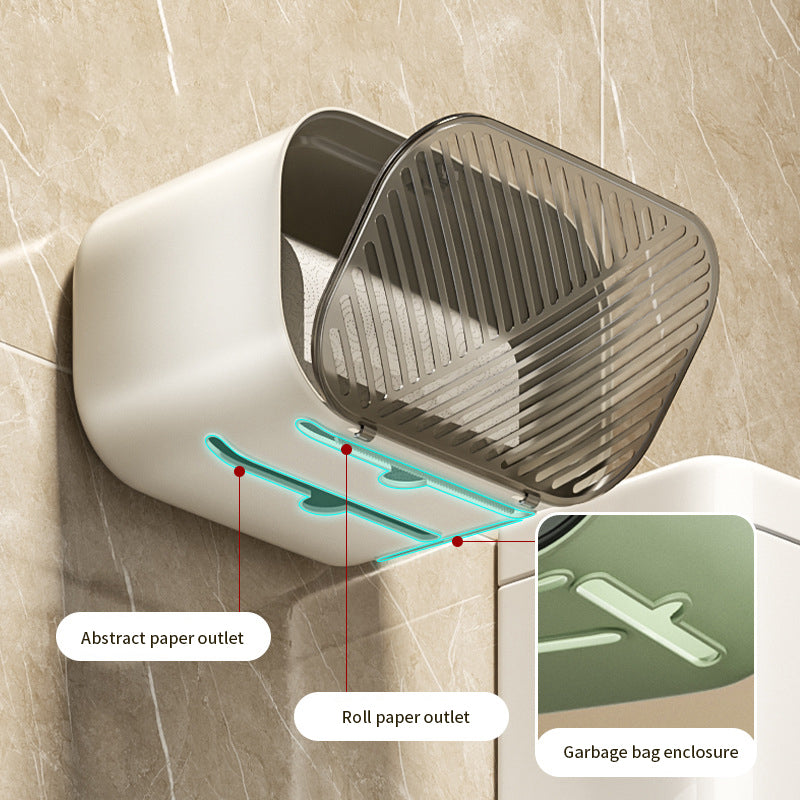 No punching wall-mounted tissue box toilet rolls paper torage box - V.I.P Digital Presence