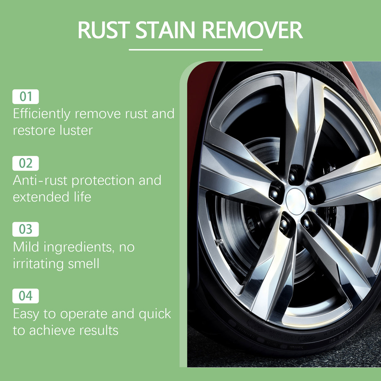 Wheel Hub Rust Removal Spray Car Wheel Cleaning Decontamination Rust Renovation Polishing Maintenance - V.I.P Digital Presence