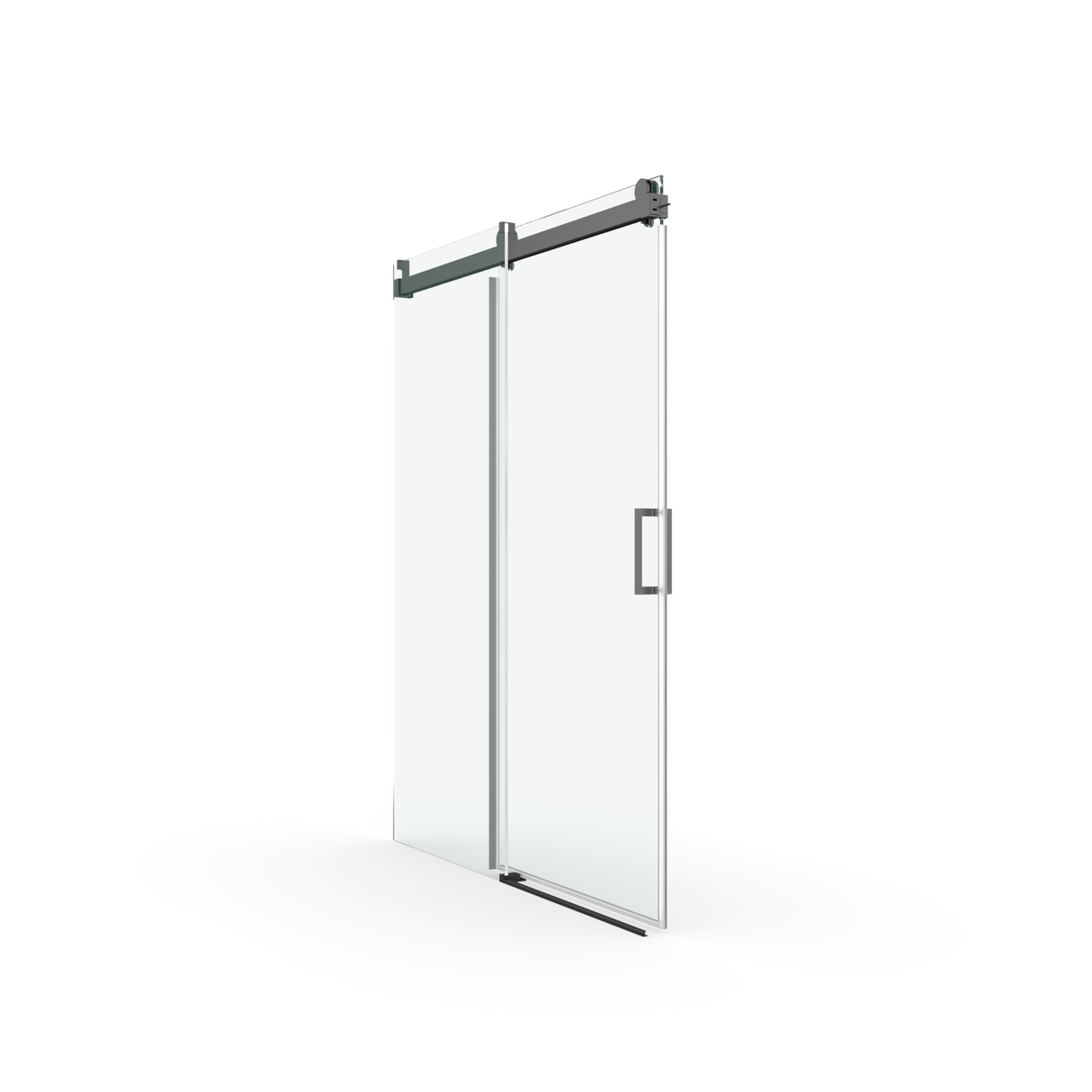 Elan 56 to 60 in. W x 76 in. H Sliding Frameless Soft-Close Shower Door with Premium 3/8 Inch (10mm) Thick Tampered Glass in Matte Black 22D01-60MB - V.I.P Digital Presence