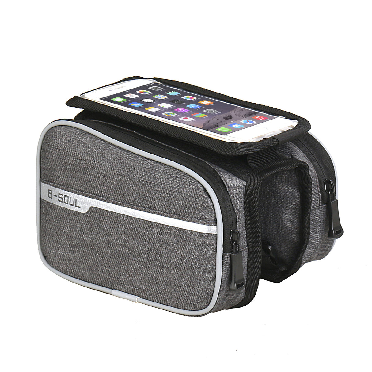 B-SOUL Bicycle Bag Front Beam Bag Mountain Bike Bag Touch Screen Mobile Phone Bag Upper Tube Bag Riding Equipment Accessories