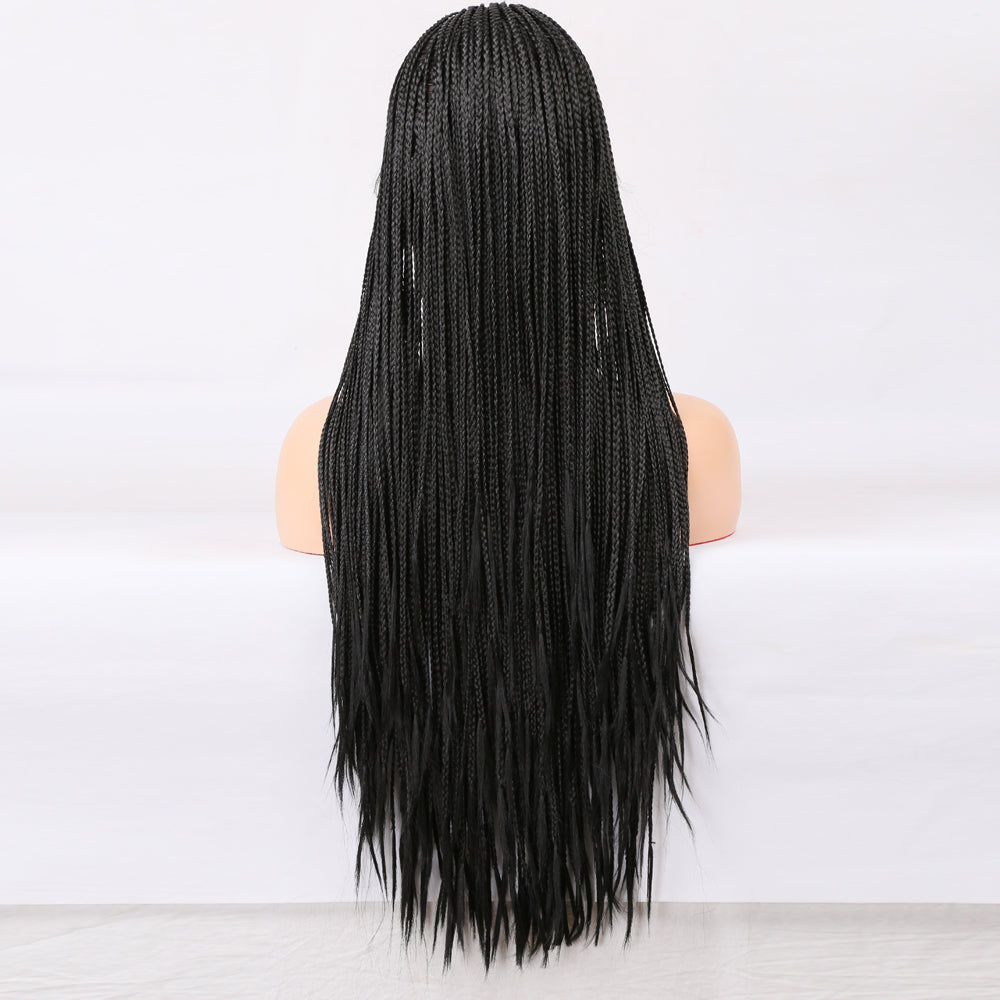 Braided Wigs Three Strand Lotus Dreadlocks Women's Chemical Fiber Front Lace Wig Headgear Lace Wigs - V.I.P Digital Presence