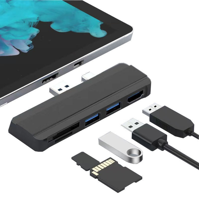 Suitable for Surface Pro 4/5/6 docking station USB to HDMI same screen card reader expansion hub - V.I.P Digital Presence