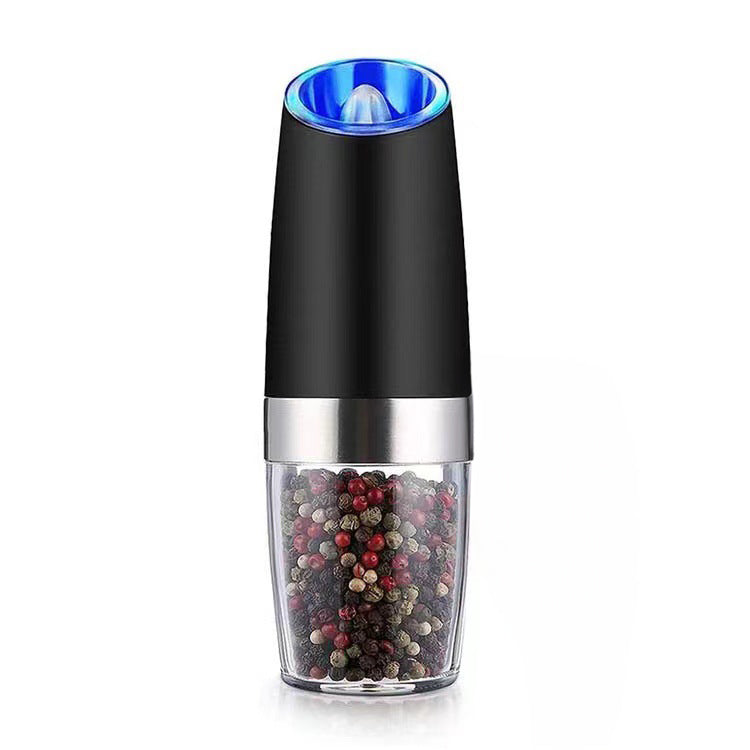 Electric Spice Grinder: Automatic, Gravity-Operated, LED Light, Adjustable Coarseness - V.I.P Digital Presence