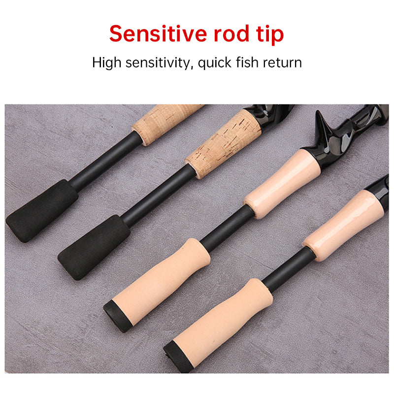 1.5 - 2.4M Telescopic Carbon Fishing Rod Rotary Baitcasting (8 - 25g) with Wooden Handle - V.I.P Digital Presence